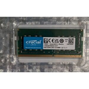NEW*SEALED*Crucial 8GB DDR4-2400 SODIMM 1.2V CL17 CT8G4SFD824A.M16FF RAM